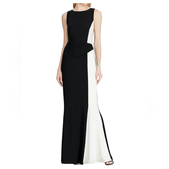 RALPH LAUREN TWO TONE MATTE GOWN SIZE 8